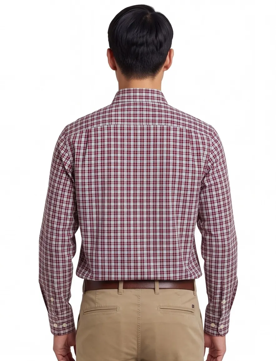 casual overhemd Gant rood geruit katoen normale fit