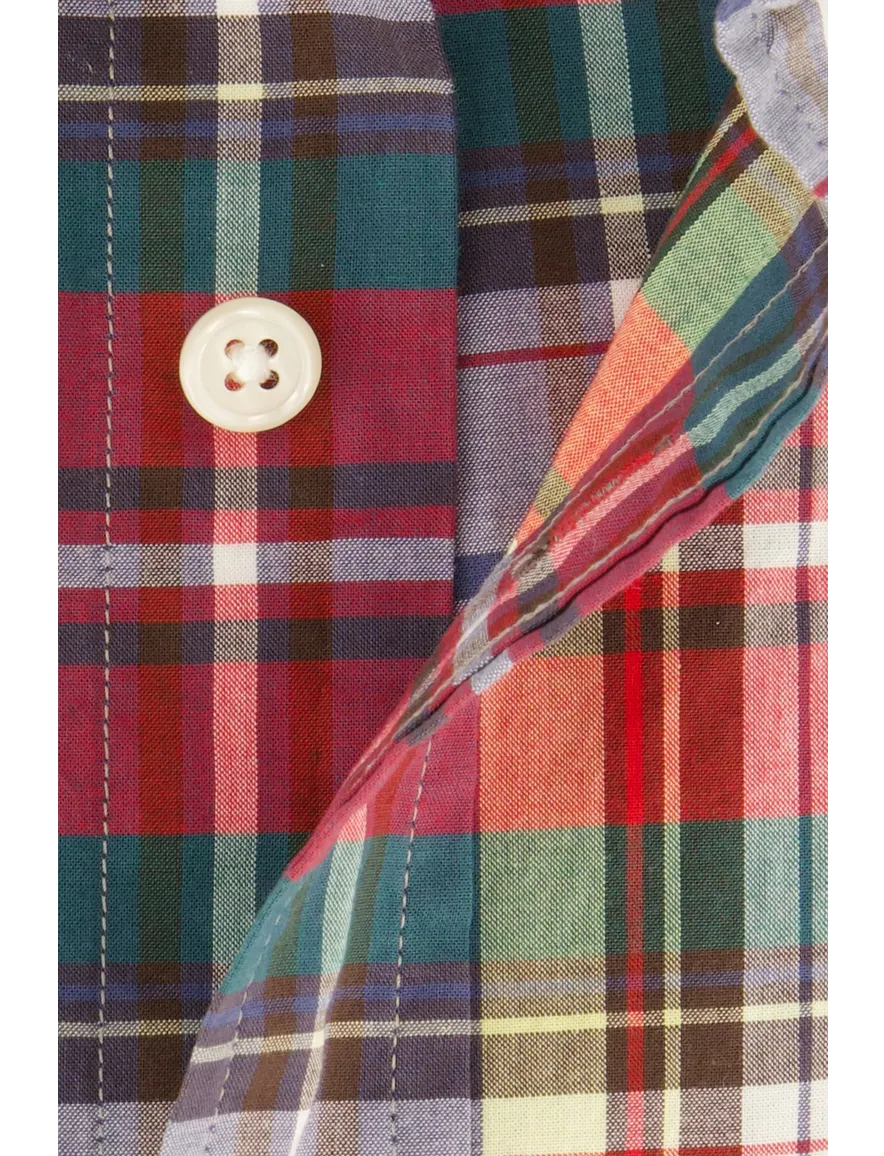 Gant casual button down overhemd Regular Fit rood geruit