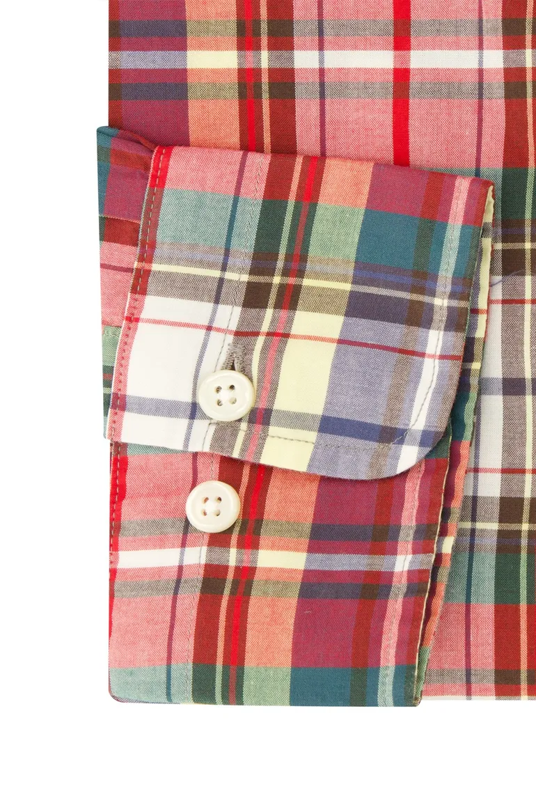 casual overhemd Gant rood geruit katoen normale fit