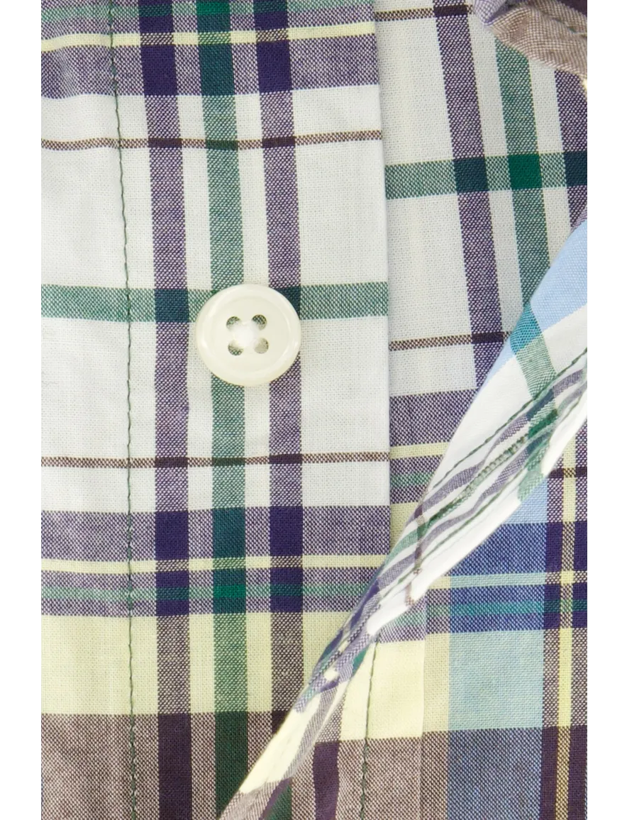Gant overhemd groen geruit button down