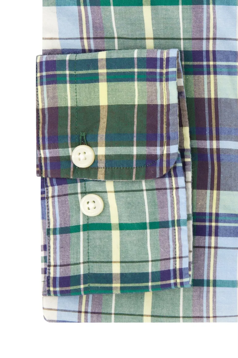 Gant overhemd groen geruit button down