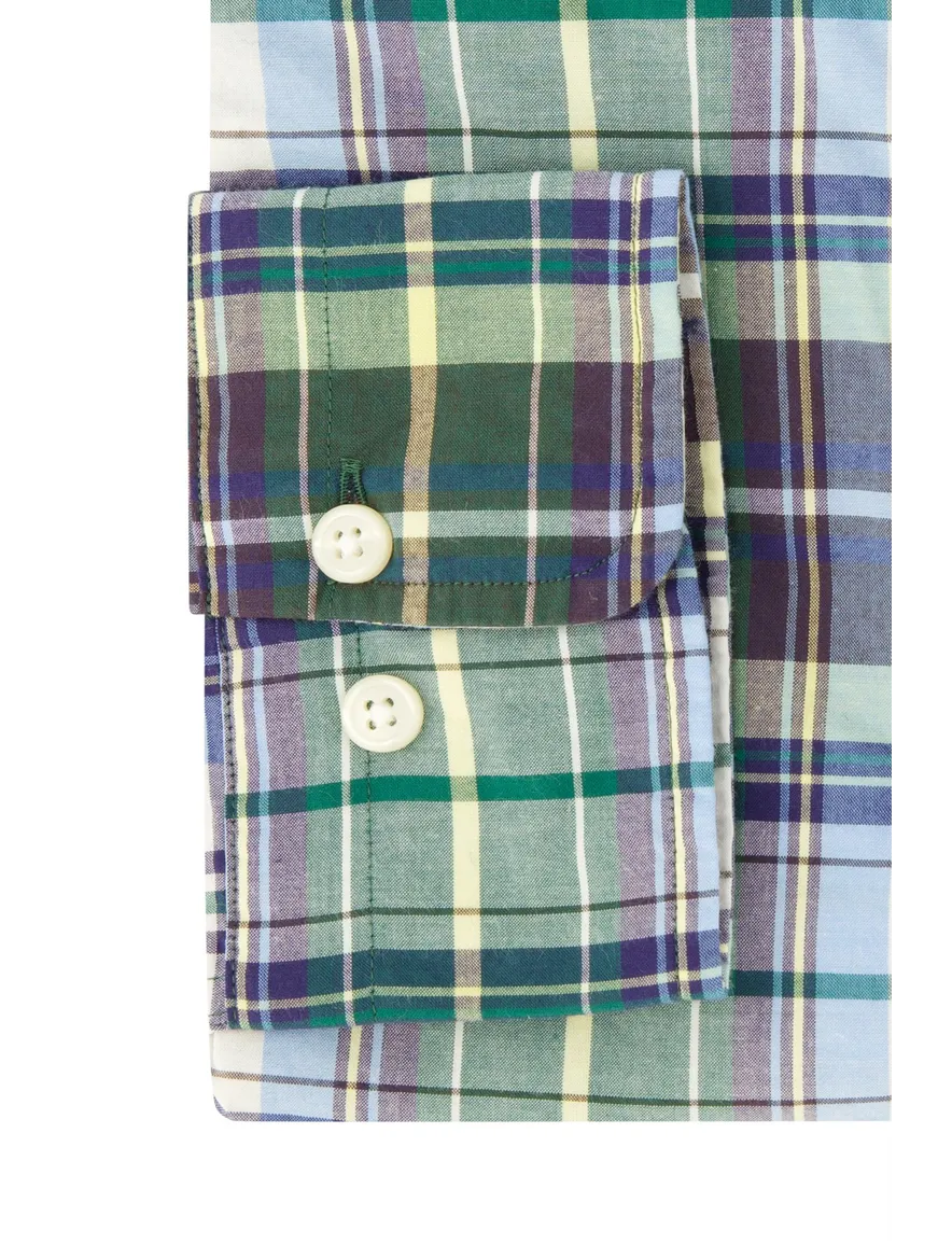 Gant overhemd groen geruit button down