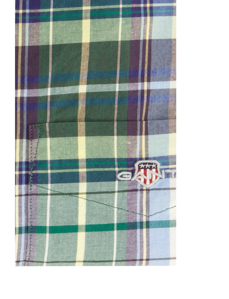 Gant overhemd groen geruit button down