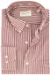 Gant casual overhemd bordeaux gestreept katoen borstzak