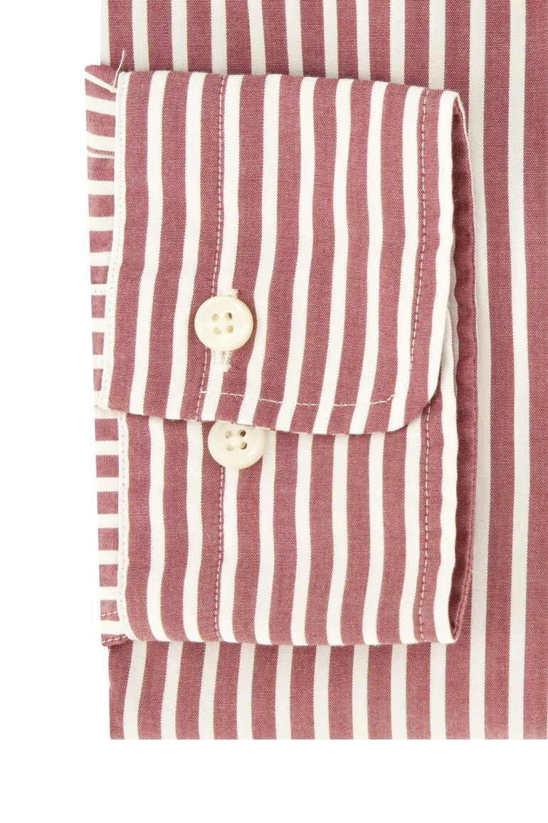 casual overhemd Gant bordeaux gestreept katoen normale fit