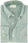 Gant casual overhemd normale fit groen effen borstzak