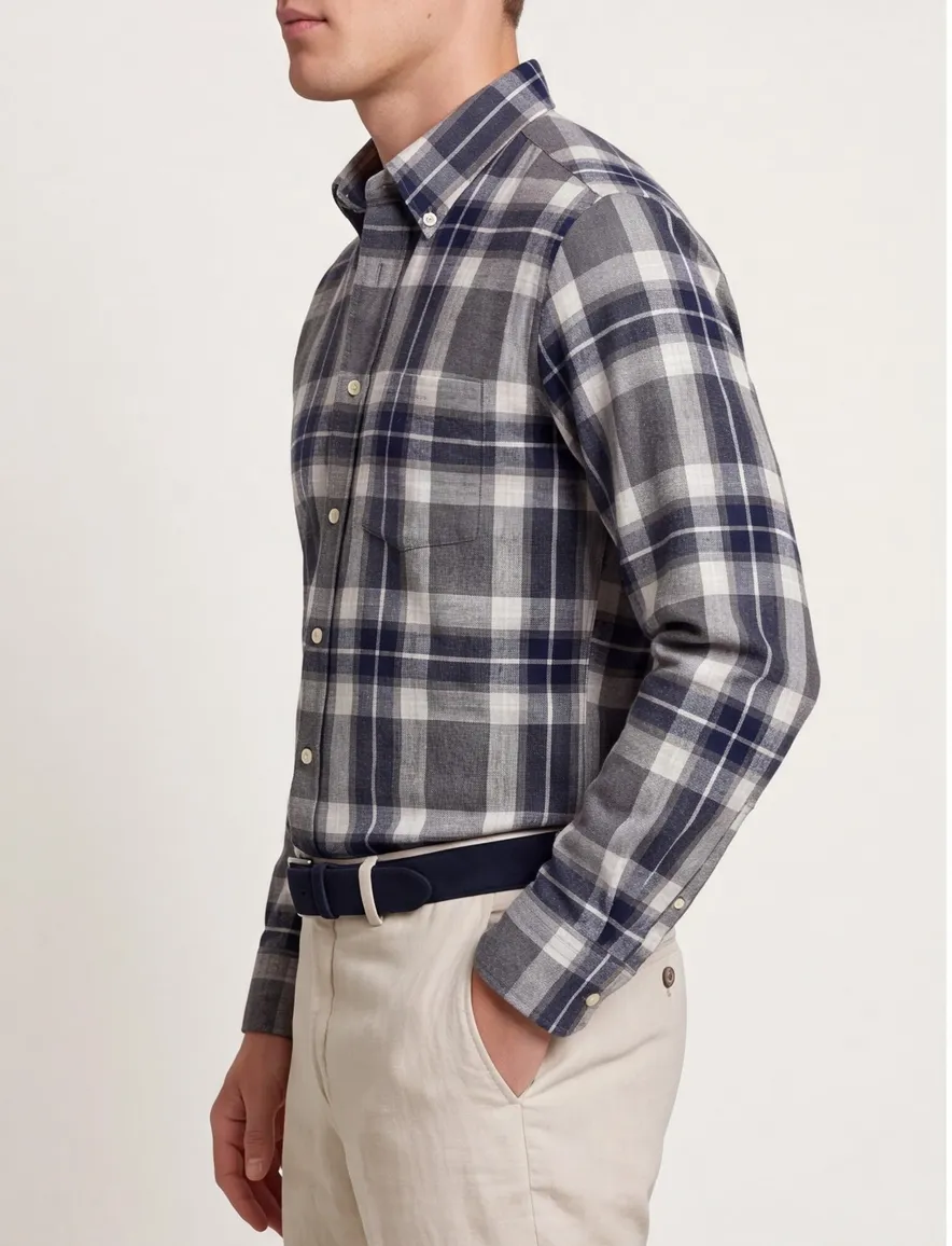 Gant Regular Fit casual overhemd grijs