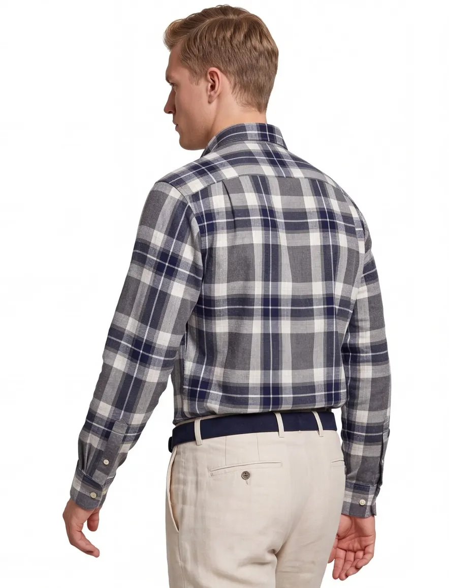 Gant Regular Fit casual overhemd grijs