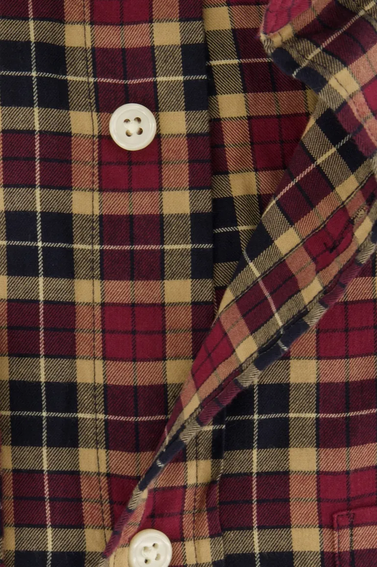Gant overhemd button-down rood geruit