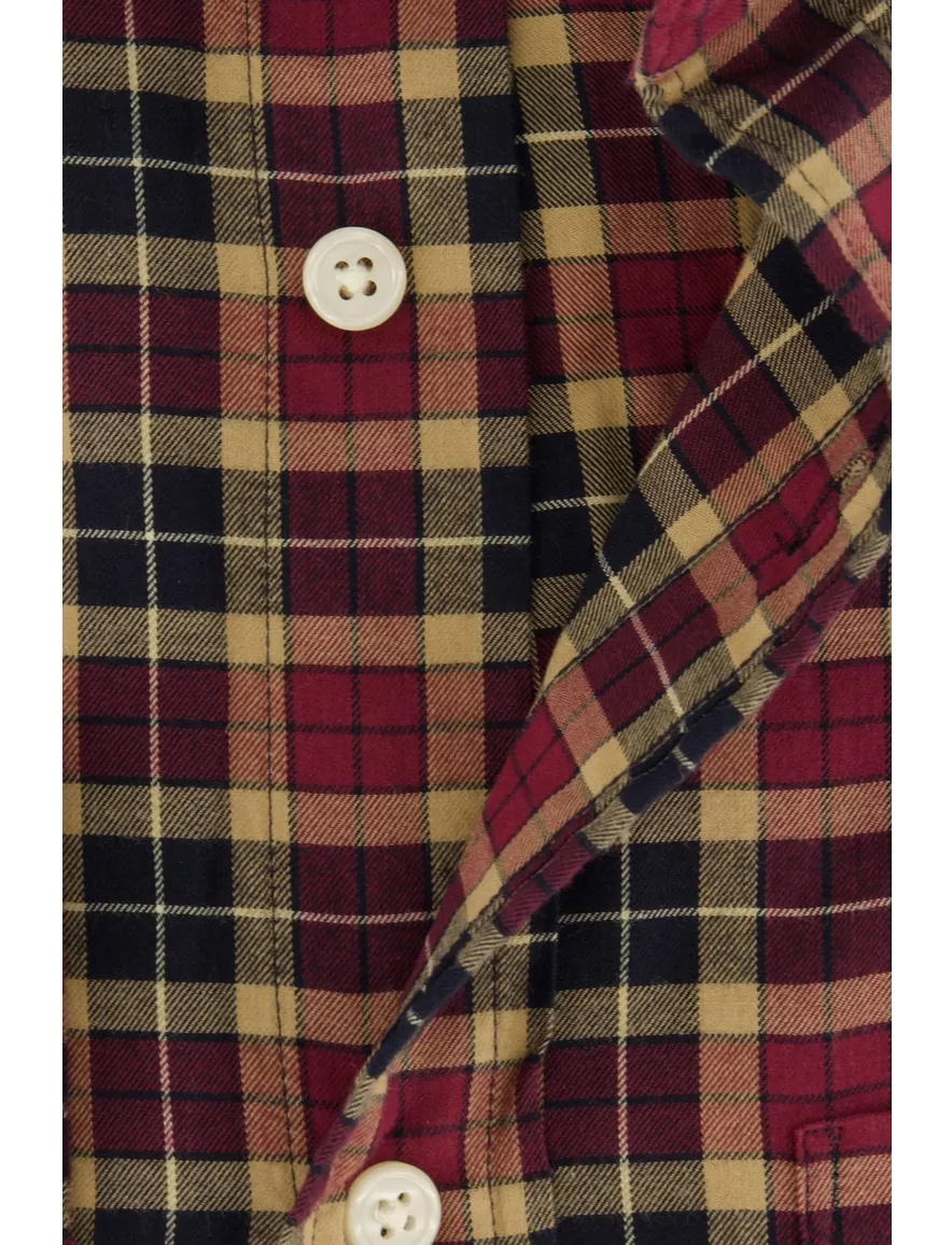 Gant overhemd button-down rood geruit