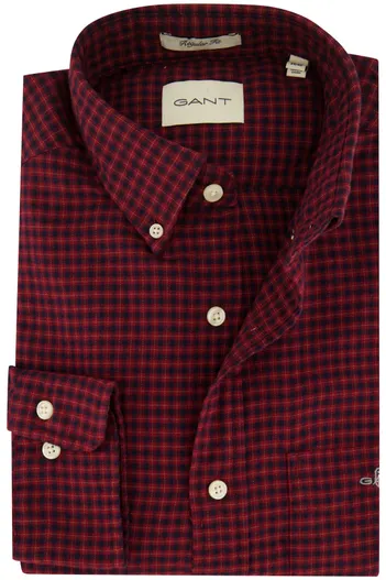Gant casual overhemd rood Gant Regular Fit
