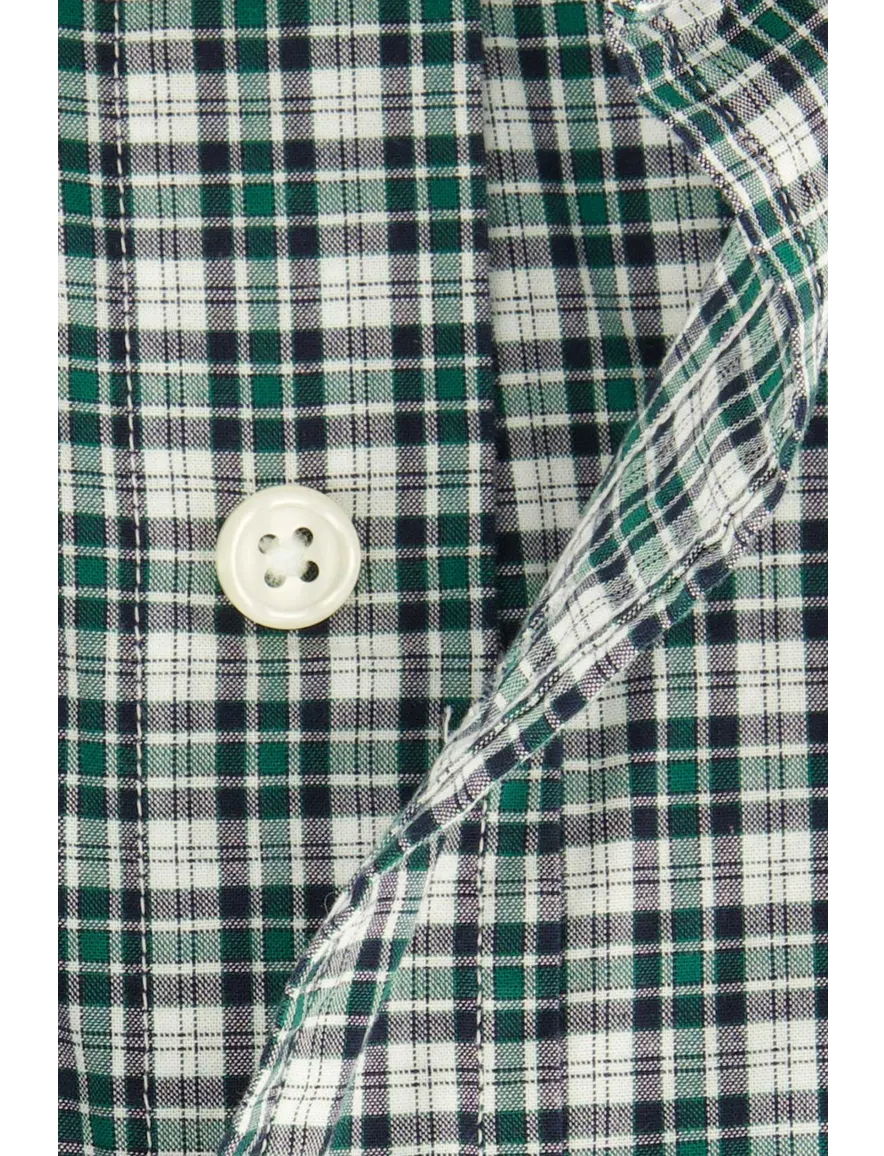 casual overhemd Gant groen geruit katoen normale fit