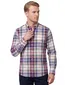 casual overhemd Gant blauw geruit katoen normale fit