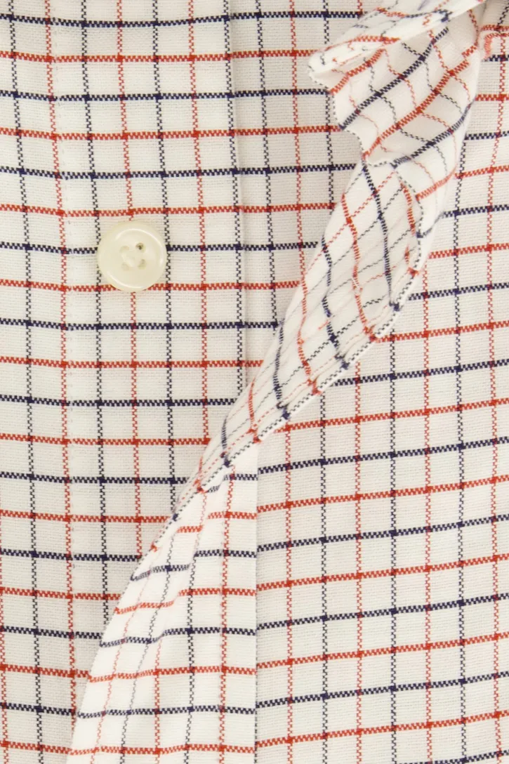 Gant overhemd wit/rood/blauw geruit button-down