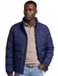 gewatteerde jas Gant effen donkerblauw normale fit