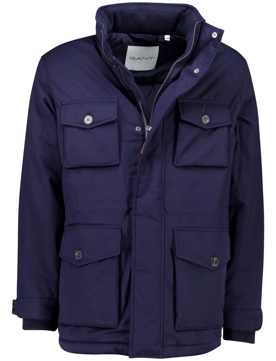 Gant winterjas donkerblauw zakken