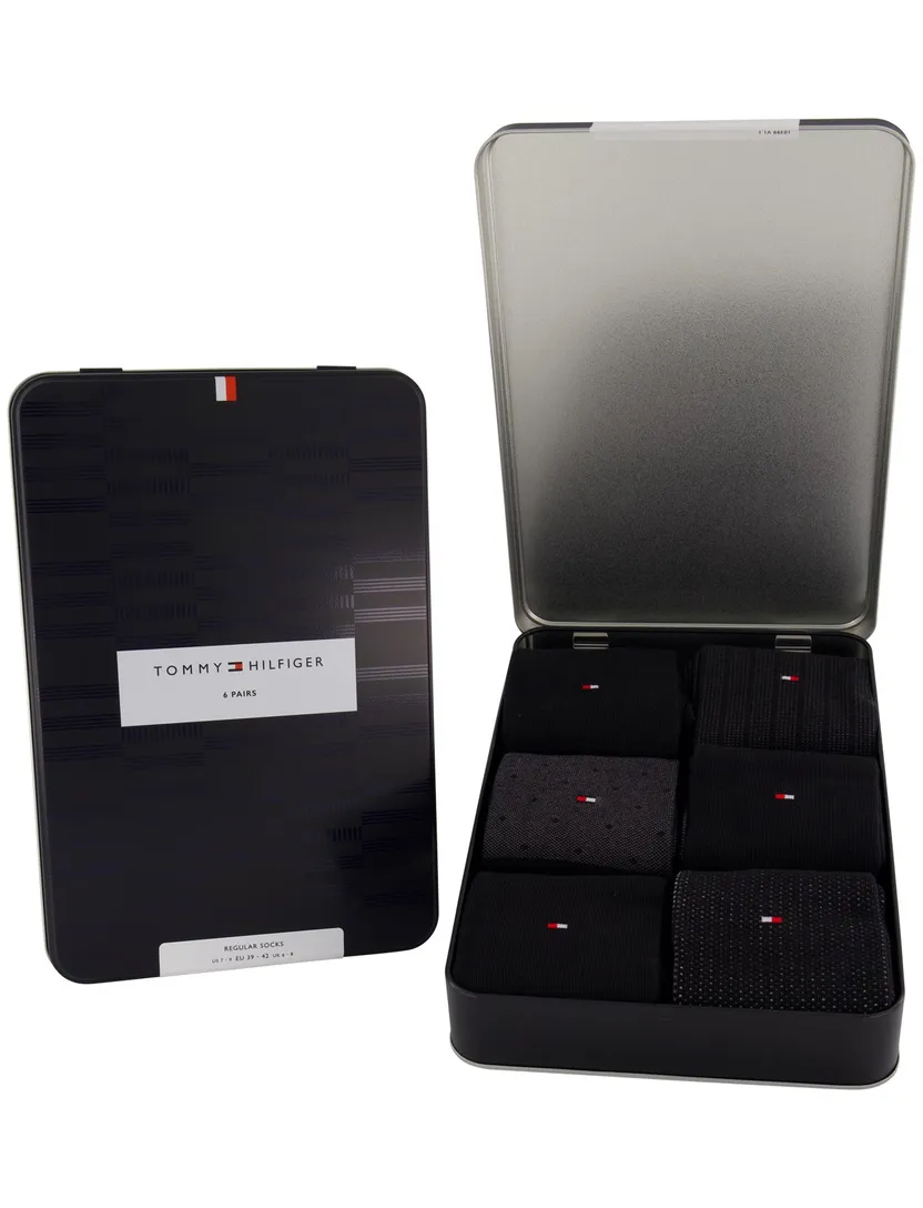 Tommy Hilfiger giftbox zwart 6-pack katoen