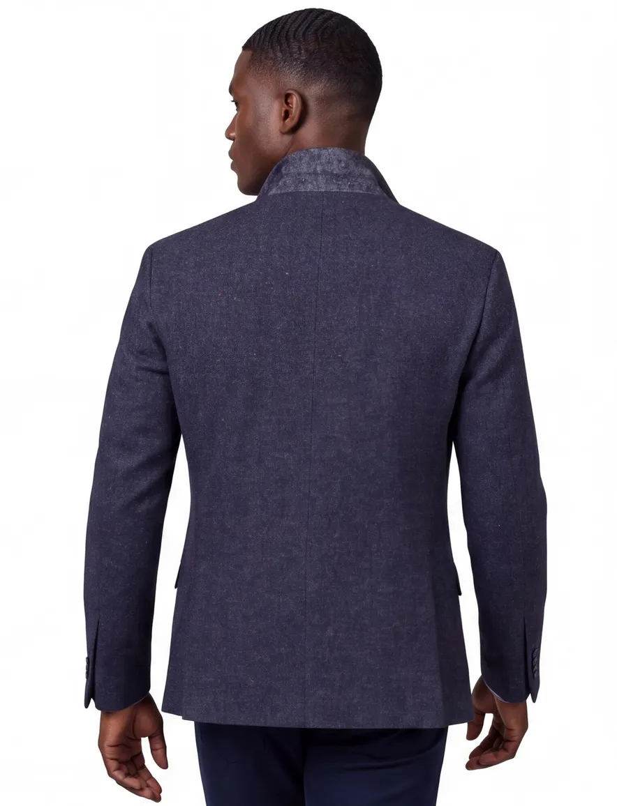 Magge colbert donkerblauw 100% wol