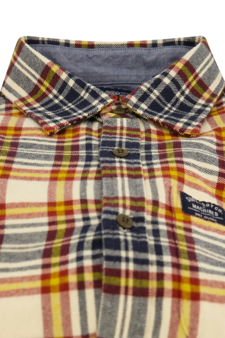 Slim Fit Casual Superdry overhemd geel geruit