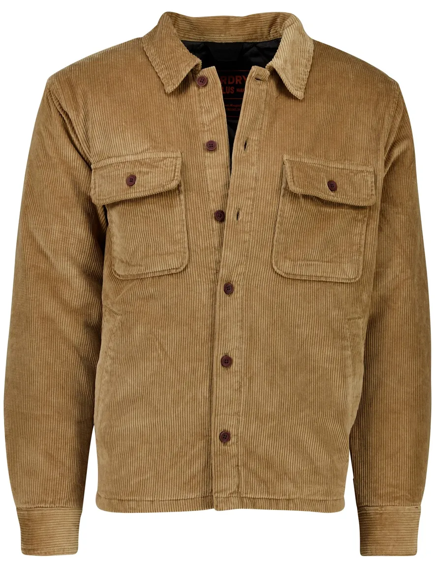 Superdry overshirt camel corduroy