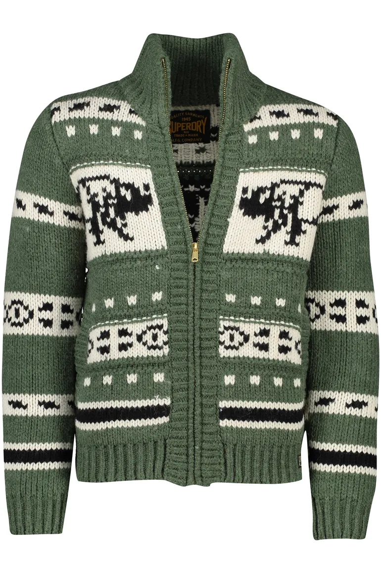 Superdry vest warm groen