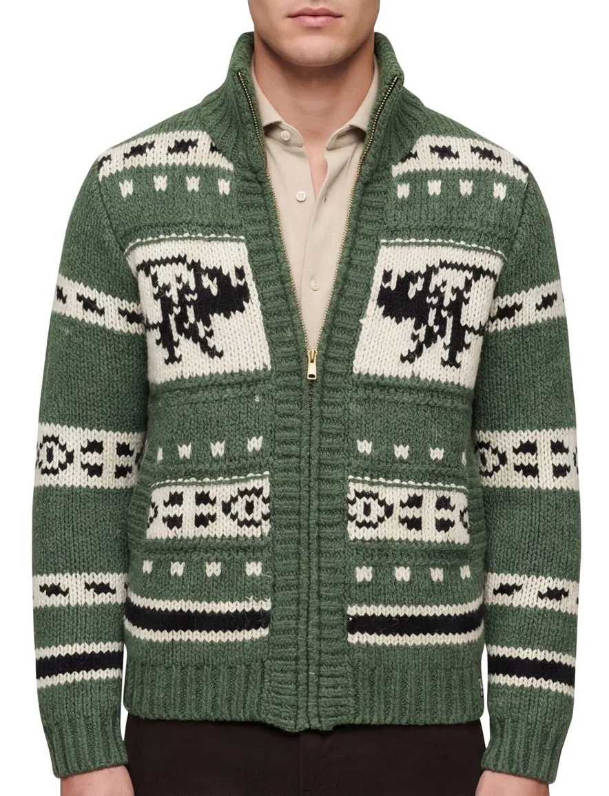 Superdry vest warm groen
