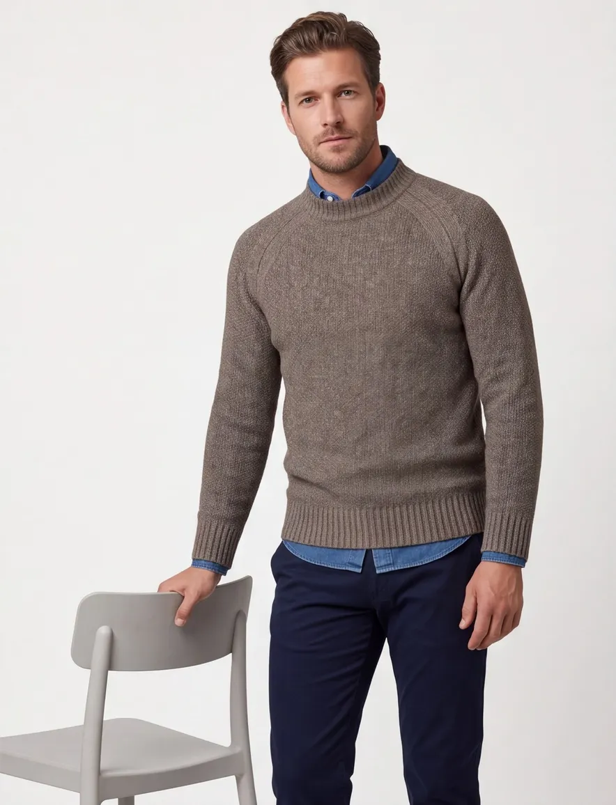 Superdry trui bruin polyester