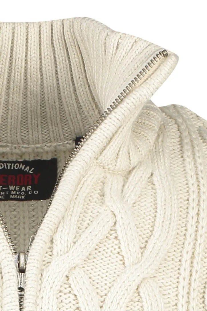 slim fit acryl trui Superdry beige
