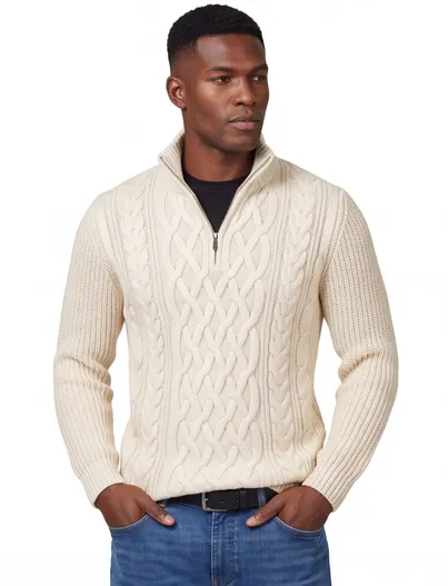 Superdry slim fit acryl trui Superdry beige