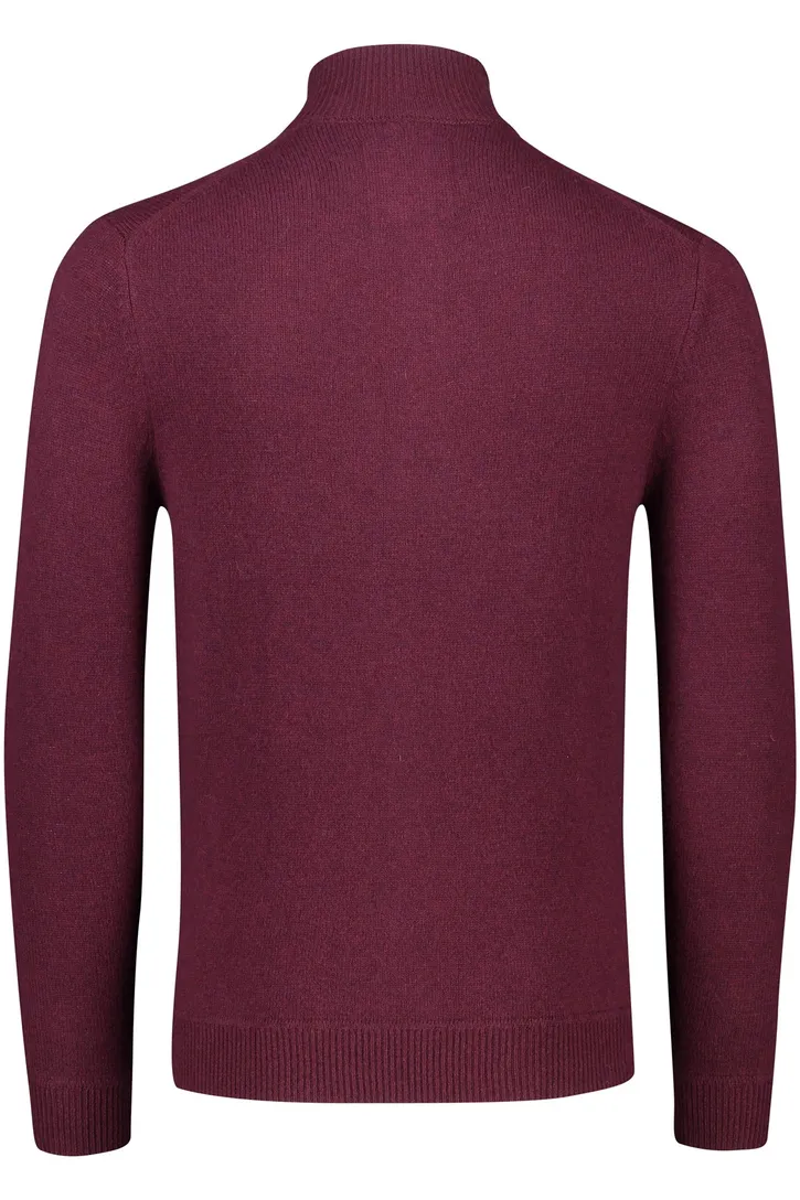 wollen Superdry trui rood half zip slim fit