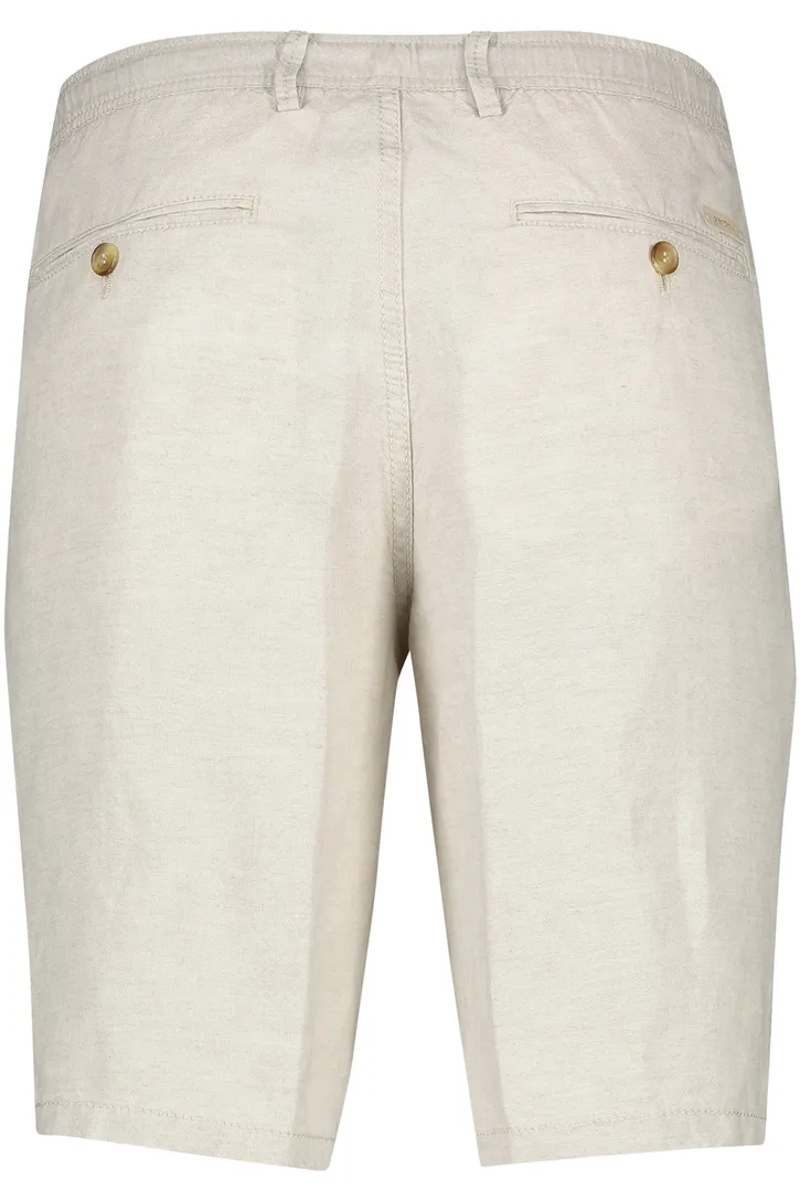 katoenen Gardeur korte broek Jasper effen beige