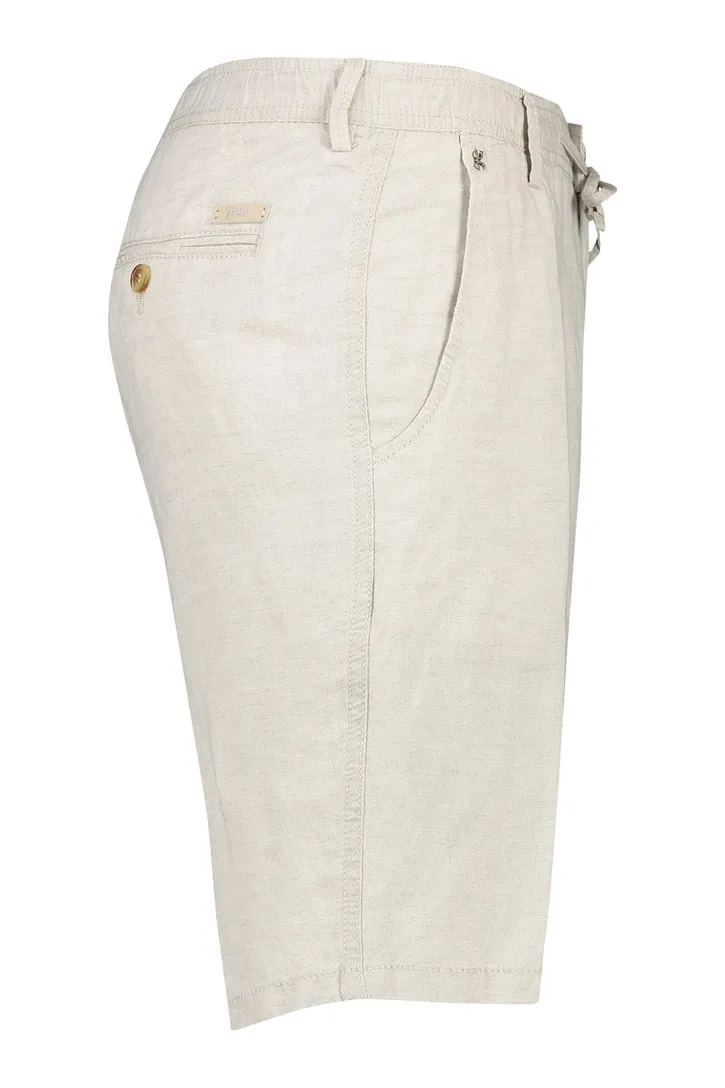 katoenen Gardeur korte broek Jasper effen beige