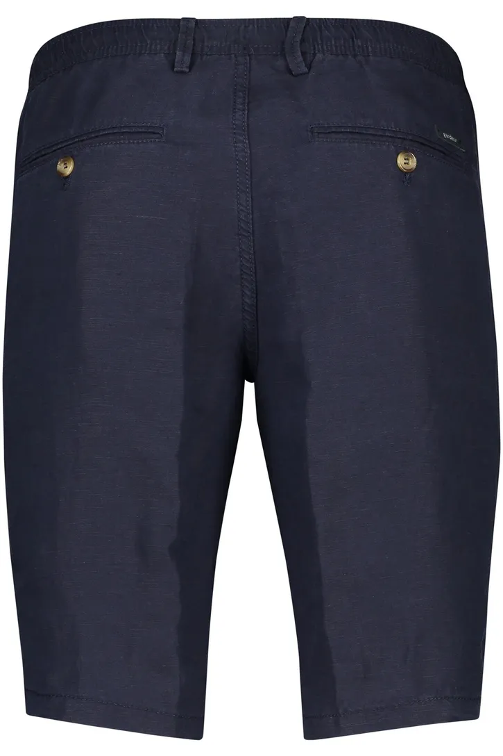 katoenen Gardeur korte broek Jasper effen donkerblauw