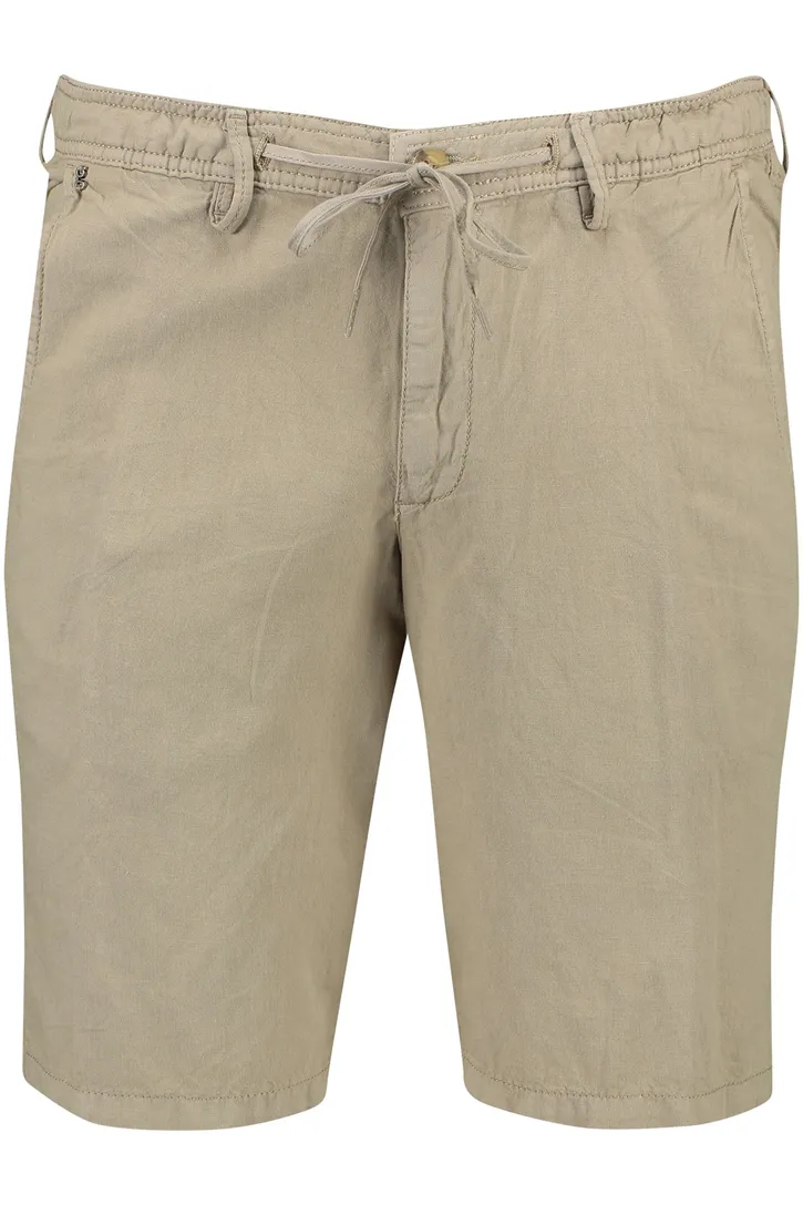 katoenen Gardeur korte broek Jasper effen beige