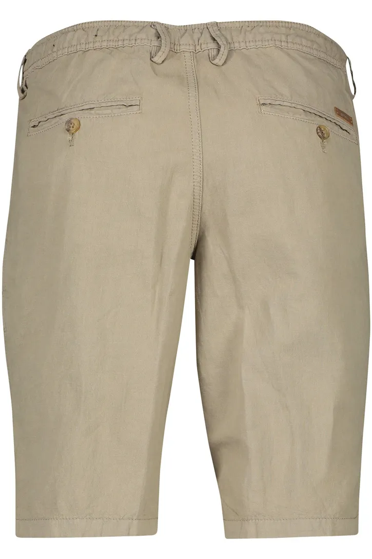katoenen Gardeur korte broek Jasper effen beige