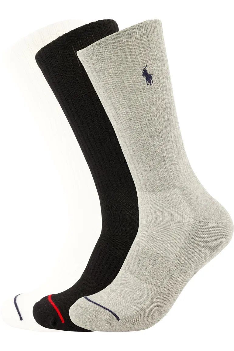 sokken Polo Ralph Lauren effen katoen, polyester grijs