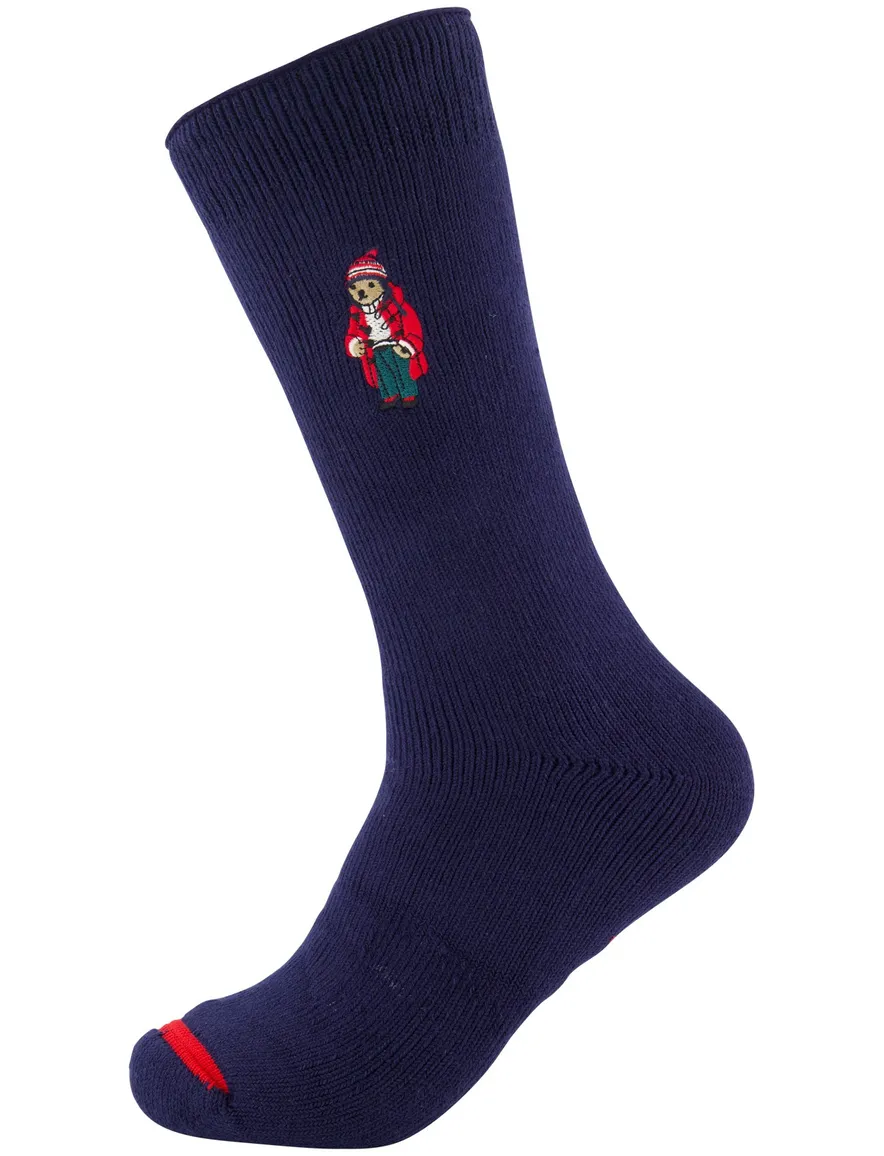 Polo Ralph Lauren Bear sokken 3-pack rood, grijs , blauw