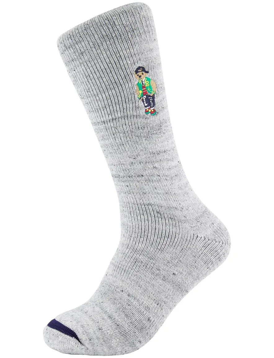 Polo Ralph Lauren Bear sokken 3-pack rood, grijs , blauw