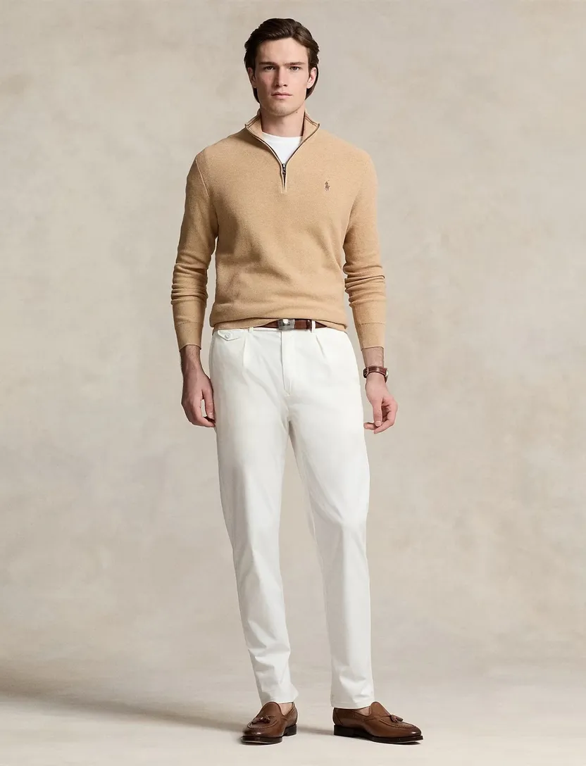 trui Polo Ralph Lauren bruin half zip