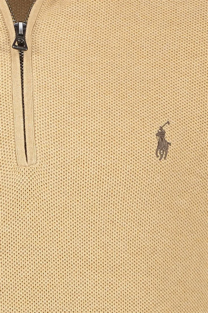 trui Polo Ralph Lauren bruin half zip