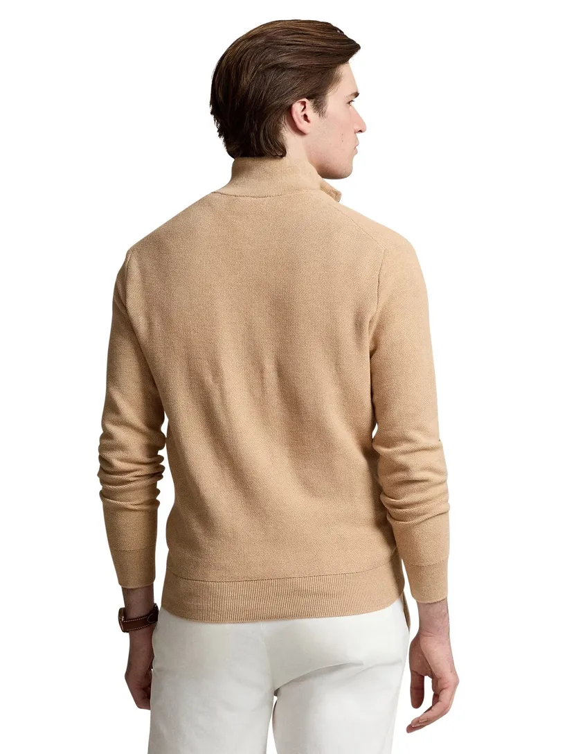 trui Polo Ralph Lauren bruin half zip