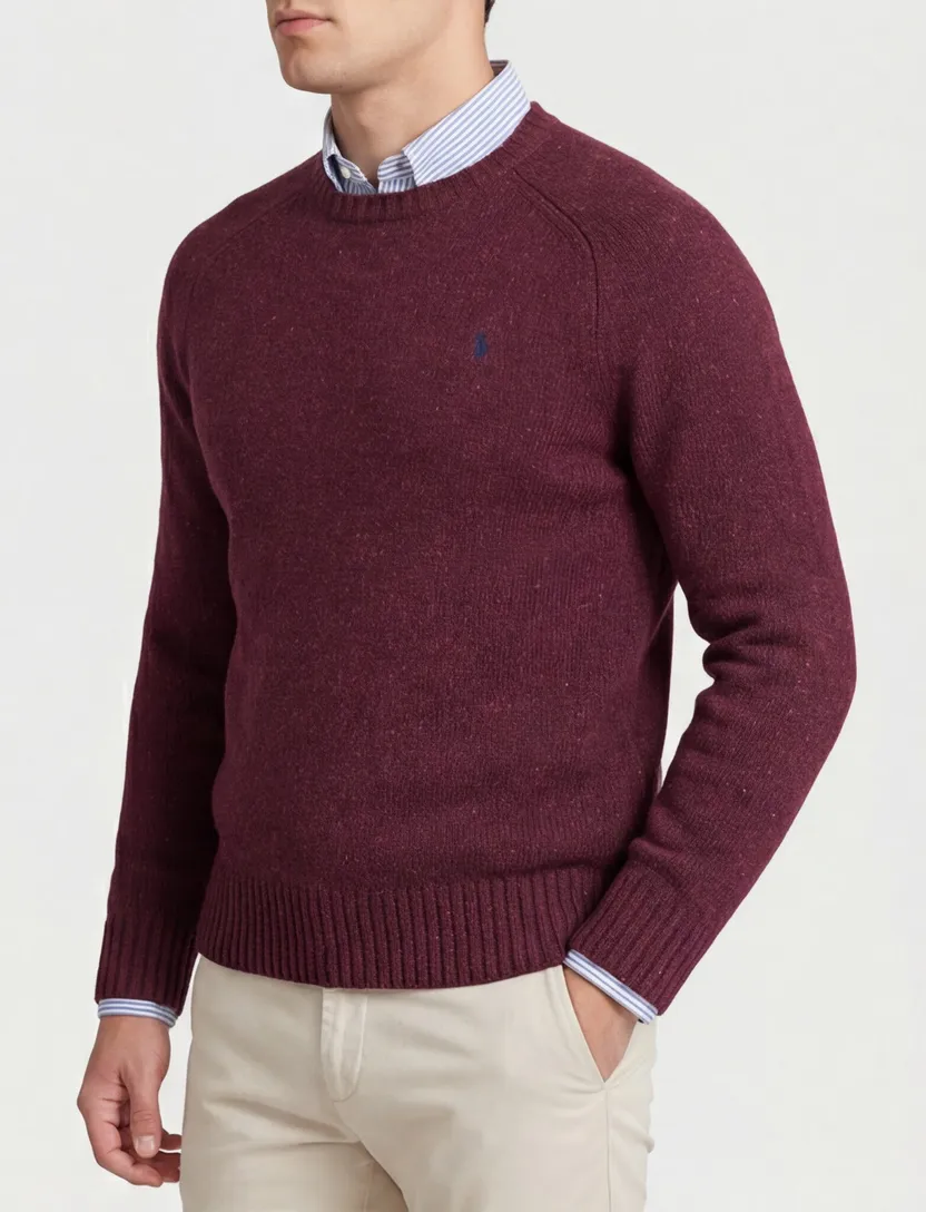 Polo Ralph Lauren trui bordeaux gebreid ronde hals