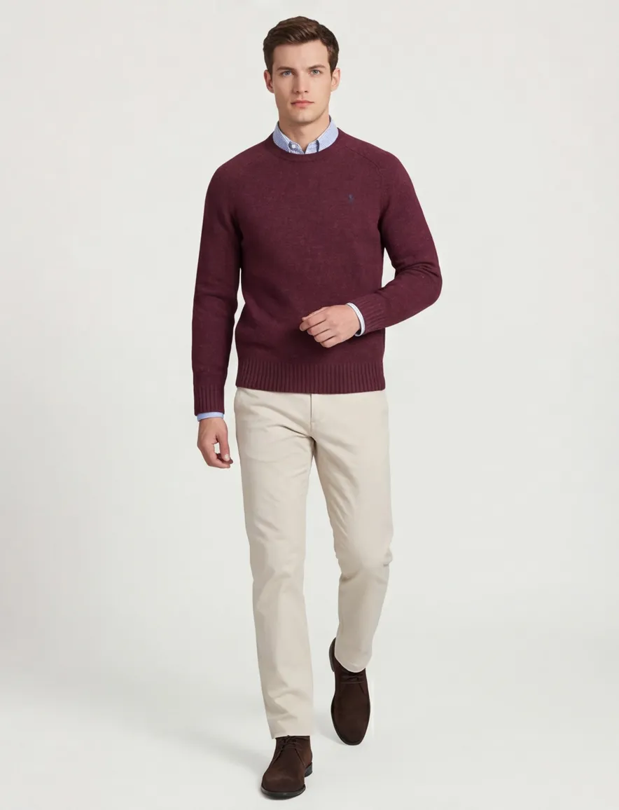 Polo Ralph Lauren trui bordeaux gebreid normale fit