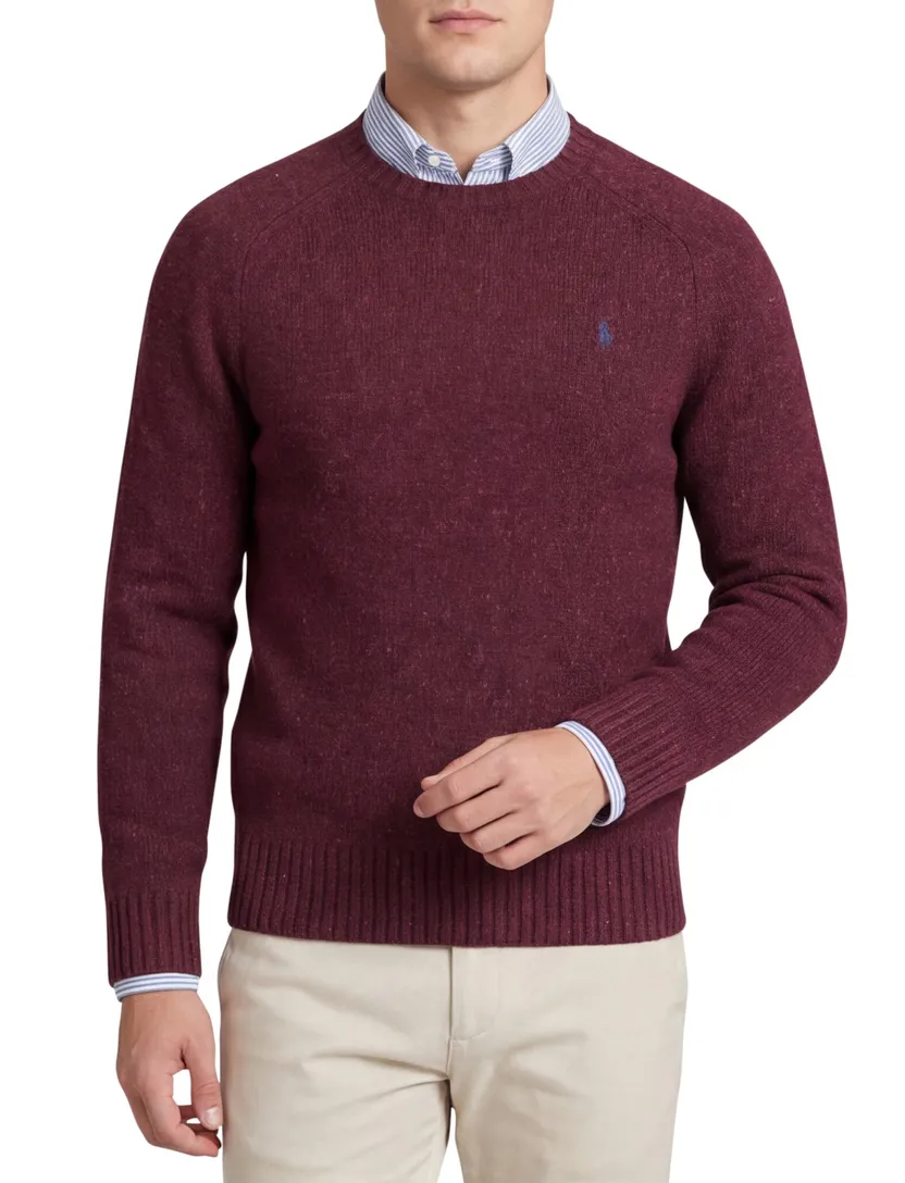 Polo Ralph Lauren trui bordeaux gebreid ronde hals