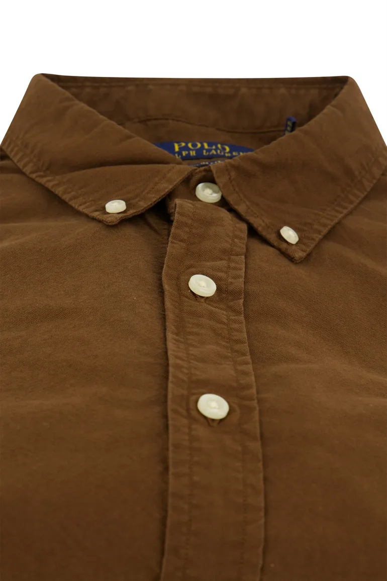 casual overhemd bruin Polo Ralph Lauren Custom Fit