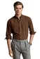 Casual overhemd Polo Ralph Lauren Custom Fit bruin Oxford