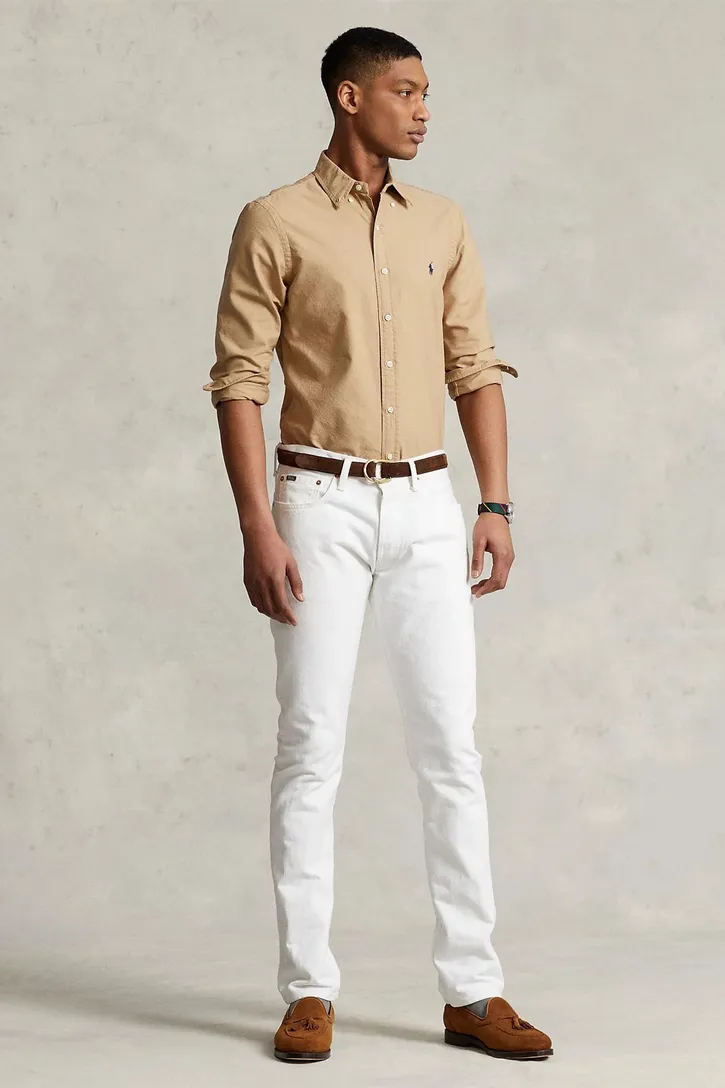 Polo Ralph Lauren casual overhemd slim fit beige