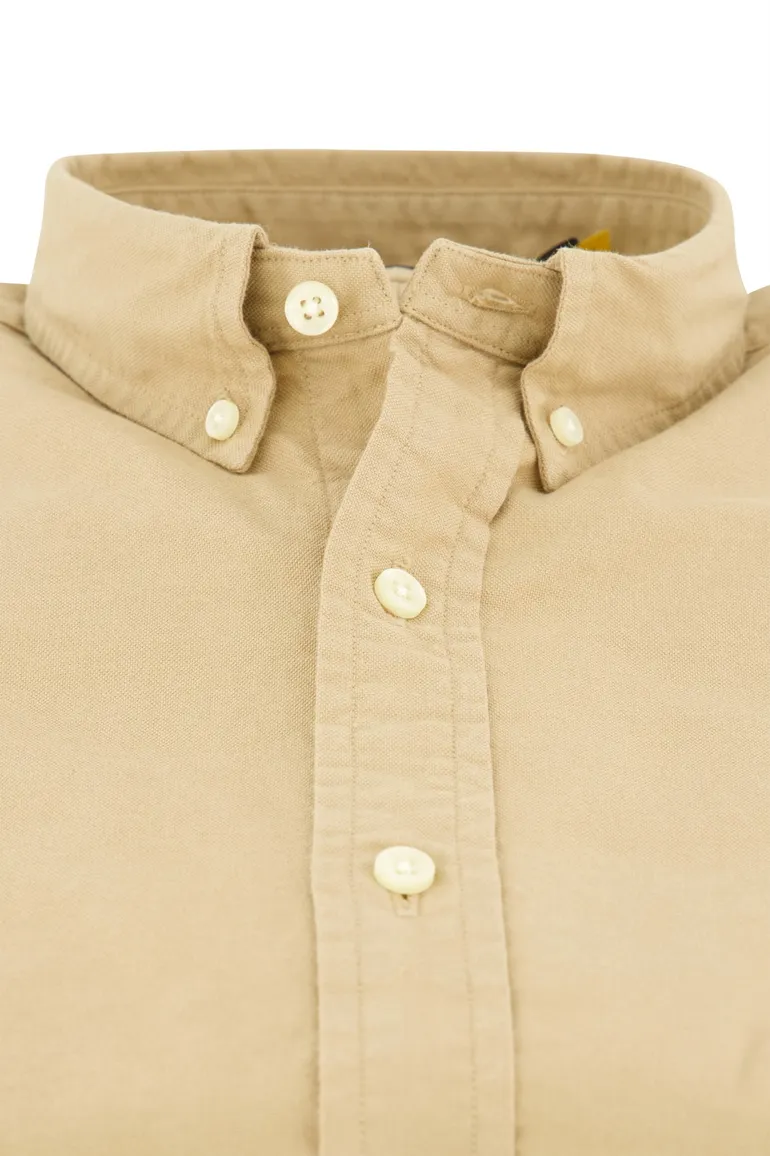 Polo Ralph Lauren casual overhemd slim fit beige effen