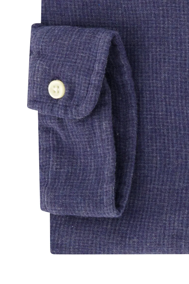 casual overhemd Polo Ralph Lauren donkerblauw effen katoen wijde fit