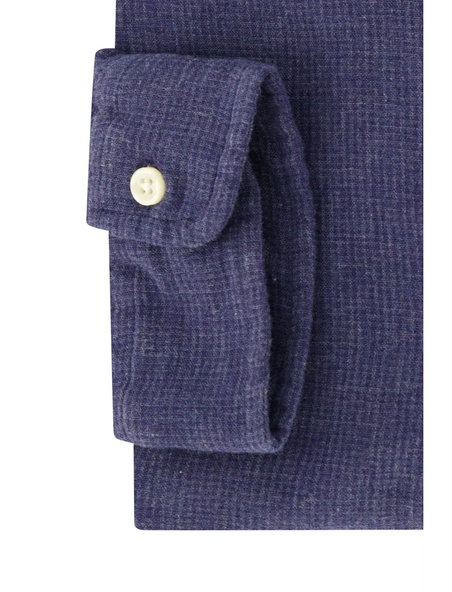 casual overhemd Polo Ralph Lauren donkerblauw effen katoen wijde fit